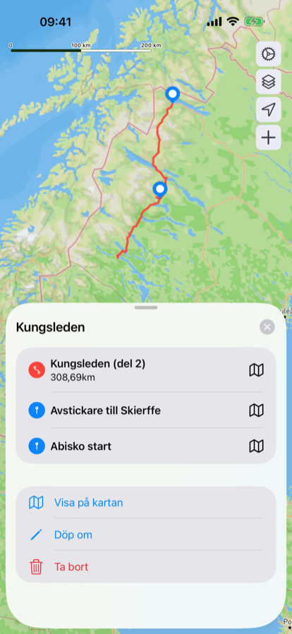Imported Kungsleden GPX route
